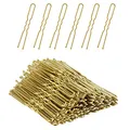 Produktbild: 50 Stück U-förmige Haarnadeln 6 cm Haarklammer für Frauen Mädchen und Friseursalon mit Aufbewahrungsbox,Bobby Pins für Mädchen Haarzusätze(Gold)