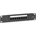 Produktbild: DSIT Serverschrank Patchpanel 10”, 8-fach UTP Patchpanel CAT 5e schwarz 9 cm x 6 cm x 28.3 cm
