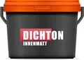 Produktbild: DICHTON Matte Innenwandfarbe 5l in RAL9016 Verkehrsweiß - Wand & Deckenfarbe, Innendispersion Wandfarbe abriebfest, tropf & spritzfrei, hohe Deckkraft, ökologisch, lösemittelfrei - InnenMatt D.70W