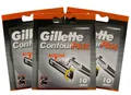 Produktbild: 30 Gillette Contour Plus Rasierklingen - schwenkbare Doppelklinge 3 x 10er