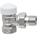Produktbild: IMI Heimeier Heizkörperthermostat V-exact II, Thermostat-Ventilunterteil Rp 3/8, Eck, Rotguss vernickelt