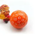 Produktbild: Bescon Polygonal Polyedrische Würfel 100 Seiten Würfel, D100 Sterben, 100 Seitige Würfel, W100 Spiel Würfeln, 100 - Seitige Würfel Der Orange Farbe