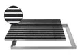 Produktbild: ACO Severin Ahlmann GmbH & Co. KG Fußmatte Eingangsmatte Vario + Rahmen Aluminium, Rips Anthrazit, rechteckig, Höhe: 26 mm, Größe: 600x400 mm, für Innen- und Außenbereich