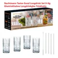 Produktbild: Nachtmann Tastes Good Longdrink Set 8-tlg Glastrinkhalme Longdrinkglas Trinkhalm