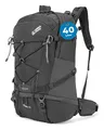 Produktbild: Terra Peak® Premium Wanderrucksack 40L (FLEX 40) für Damen Herren & Erwachsene groß grau - Trekking-Rucksack wasserdicht - Daypack Rucksack & Tagesrucksack Trinksystem & Rückenbelüftung zum Wandern