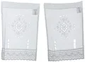 Produktbild: Home Fashion 023/915-0105 045X0030CM Fensterbilder Leinenstruktur Lochstickerei, Stoff, Weiß, 45 x 30 cm