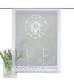 Produktbild: HOME WOHNIDEEN Vorhang Fensterbehang ALEGRA, Leinenstruktur bestickt, halbtransparent, weiß (2 St), halbtransparent, 100% Polyester