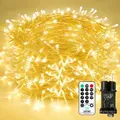 Produktbild: 55M 500 LED Lichterkette mit Stecker Timer 8 Modi Merkfunktion IP65 Wasserdic...