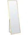 Produktbild: Standspiegel gold mit Rahmen 50 x 156 cm Ganzkörperspiegel Modern Beauvais