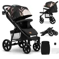 Produktbild: LIONELO Annet Buggy bis 22 kg mit Liegefunktion, Kinderwagen klein zusammenklappbar mit Zubehör, Eva-Schaum-Räder, Moskitonetz, Fußdecke Getränkehalter, Korb