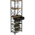 Produktbild: Lenmar Serie LOFT Weinregal aus Metall für Flaschen, 5-30 Flaschen, Wein, Flaschenregal, Kellerregal, Regale, Flaschenhalter (LOFT 2-20S, 20 Flasc... - Schwarz