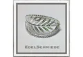 Produktbild: Edelschmiede925 Silberring Edelschmiede925 zarter Silberring 925 als Blatt geformt Ringgröße 58