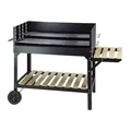 Produktbild: DEMA Grillwagen XXL ALMERIA – Holzkohlegrill, Gartengrill, Barbecue Grill, fahrbar, schwarz, robust, langlebig, leicht zu reinigen – Garten, Terrasse, Party
