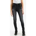 Produktbild: Rokker Tech High Waist Damen Motorrad Jeans, schwarz-grau, Größe 36