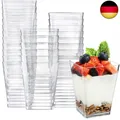 Produktbild: KAHEIGN 50Pcs Mini Desserttasse Dessertbecher, 240ml Dessertschalen Plastik
