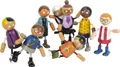 Produktbild: small foot Biegepuppen-Familie mit Baby, 8 Flexible Holz-Puppen unterschiedliche
