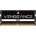 Produktbild: Corsair DDR5, 5200MT/s 32GB 1 x32GB SODIMM, Unbuffered, 44-44-44-84, Black PCB, Std PMIC, 1.1V, VENGEANCE DD (1 x 32GB, 5200 MHz, DDR5-RAM, SO-DIMM) (CMSX32GX5M1A5200C44)