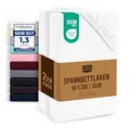Produktbild: Utopia Bedding - 2er Set Spannbettlaken 90x200cm - Weiß - Oeko-Tex Zertifiziertes - Gebürstete Mikrofaser Spannbetttuch - 35 cm Tiefe Tasche