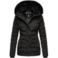 Produktbild: Navahoo Steppjacke Milianaa Edle Winterjacke mit weicher Kunstfell-Kapuze schwarz S (36)