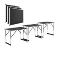 Produktbild: Juskys Multifunktionstisch 3 teilig klappbar - Alu Klapptisch 100x60 cm Campingtisch - Tisch Schwarz