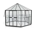 Produktbild: Vitavia Gewächshaus Pavillon Hera 9000 ESG/HKP 3/6mm 383x329cm 9m² Alu schwarz