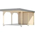 Produktbild: Karibu Rückwand für Leimholz Einzel-Carport Naturbelassen 212 x 288 x 1,8 cm
