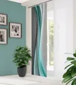Produktbild: HOME in green Schiebegardine ELANIA (1 St), Paneelwagen, halbtransparent, DIGITALBEDRUCKT, BAMBUSOPTIK RECYCELT