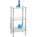 Produktbild: Wenko Regal Yago Viereckig Chrom mit 3 Glasablagen 74 cm x 40 cm x 30 cm