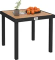 Produktbild: Outsunny Gartentisch für 4 Personen Esstisch Aluminiumtisch Kunststoff Natur