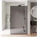 Produktbild: Bernstein Walk-in-Dusche EX102-1 100x200cm Grau, (Einzelelement), 10 mm Grauglas, Nano, Schwarz matt, mit Bodenprofil 100 cm x 200 cm