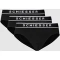 Produktbild: Schiesser Slip mit Logo-Bund im 3er-Pack in Black, Größe XXL