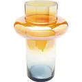 Produktbild: Kare Design Vase Phenom Ring Multi, Orange/Blau, Blumenvase, Dekorationsvase, Gefäß für Blumen, Tischvase, 30cm