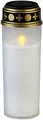 Produktbild: PEARL Solar Grablicht: XXL-Solar-LED-Grabkerze mit Dauerlicht und Akku, 21 cm, weiß (LED Grablicht wasserdicht, Beleuchtung, Kerze)