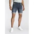 Produktbild: Jeansshorts BRUNO BANANI, Herren, Gr. 40, N-Gr, blau (dunkelblau us), Denim/Jeans, Obermaterial: 70% Baumwolle, 28% Polyester, 2% Elasthan, gerade kurz, Jeans Jeansshorts, bequemer Sitz, gerade Beinform, mit praktischen Taschen