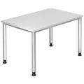 Produktbild: Venda Schreibtisch, Grau, Silber, Metall, Holzwerkstoff, rechteckig, Rundrohr, 80x68-76x120 cm, Arbeitszimmer, Schreibtische, Bürotische