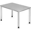 Produktbild: Schreibtisch 4-Fuß-rund 120x80cm Grau/Silber
