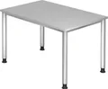 Produktbild: HAMMERBACHER Schreibtisch Schreibtisch 4-Fuß-rund 120x80cm Grau/Silber