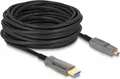 Produktbild: Delock - High Speed - HDMI-Kabel - 19 pin micro HDMI Type D männlich zu HDMI männlich - 10,0m - Hybrid Kupfer/Kohlefaser - Schwarz - aktiv, Support von 8K 60 Hz, 12,70cm (5