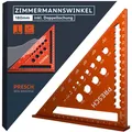 Produktbild: Zimmermannswinkel 180mm - Vielseitige Bohrlehre für exakte Durchmesser - Hoch...