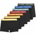 Produktbild: JACK&JONES Herren Boxershorts, 7er Pack - JACVITO SOLID, Trunks, Baumwoll-Stretch, Logo Schwarz/Bunt XL