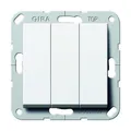 Produktbild: Gira Wechselschalter ohne Beleuchtung reinweiß Unterputz IP20 3f - 283203