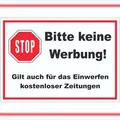 Produktbild: Stop Bitte keine Werbung Aufkleber A9 (37x52mm)
