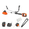 Produktbild: Husqvarna 220iR Akku-Rasentrimmer (inkl. Akku und Ladegerät) – 36V-Rasentrimmer mit bürstenlosem Motor, Boost-Modus, 36 cm Schnittbreite, Trimmerfaden und Kunststoff-Schneidklingen inkl. Tragegurt