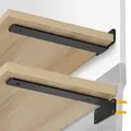 Produktbild: VEVOR Regalhalterung, 160 x 100 x 45 mm, 6 Stück, robuste schwebende Regalträger, Halterungen für Regale, 5 mm dicke mattschwarze L-Regalhalter, Re