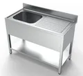 Produktbild: Combisteel Spültisch 1Becken links mit Grundboden aus Edelstahl 1200x600x850mm