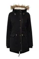 Produktbild: OXMO Anna Damen Winterparka Parka Mantel mit Fellkapuze und Teddy-Futter, Größe:XL, Farbe:BLACK (799000)