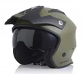 Produktbild: Helm Demi-Jet Luft Acerbis Grün Matt Mit Visier Sonnenschirm Größe Size Xs