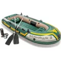 Produktbild: INTEX 68380 Schlauchboot Seahawk 3 mit Pumpe und Paddel, 295 x 137 x 43 cm, dunkelgrün, gelb, grau, Maximale Tragfähigkeit: 360 kg - Grün