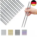 Produktbild: Essstäbchen 10 Paar wiederverwendbare Essstäbchen Metall-Essstäbchen, Ed