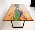 Produktbild: Esstisch Meer Wasser River Echtes Holz Flusstisch 200x90 Tische Epoxidharz Neu